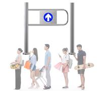 Cancello Girevole Automatico di Sicurezza per l'ingresso di Negozi di Alimentari, barriera a Mezza Vita a 1 Via, Porta Girevole per Aree affollate, Apertura a Sinistra, Dimensioni 100x100 cm