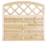 Cancello in legno a maglia diagonale 105x100 cm Naturale
