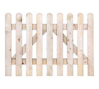 Cancello in legno dritto 100x70 cm Naturale