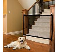 Cancello Magico per Cani Cancello di Protezione per Cani e Bambini Cancello di Sicurezza Portatile Pieghevole Barriera di Sicurezza Estensibile per Scale e Porta(110cm*72cm)