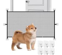 Cancello Magico per Cani e Gatti,Magic Gate,Magic Gate per Cani Pieghevole Portatile,Cancelletto per Cani,Con 6 ganci per impedire agli animali domestici di entrare in camera da letto,Scale