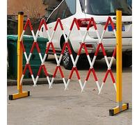 Cancello Mobile Espandibile con Rotelle, Barriere Stradali per Impieghi Gravosi, Piedini Antiscivolo, Recinzione Telescopica per Scuole/Garage/Zone di Lavoro, 1.2m x 2m