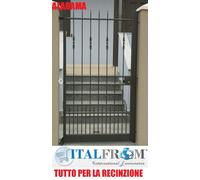 CANCELLO PEDONALE ELETTRICO RECINZIONE MODULARE RINGHIERA FERRO BATTUTO ZINCATO