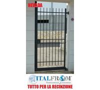 CANCELLO PEDONALE ELETTRICO RINGHIERA FERRO BATTUTO ZINCATO E VERNICIATO