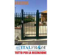 CANCELLO PEDONALE ELETTRICO RINGHIERA FERRO BATTUTO ZINCATO E VERNICIATO