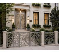 CANCELLO PEDONALE Ferro con disegno Laser . Cod . 2104 .