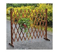 Cancello per animali domestici in legno per esterni, autoportante, per piante rampicanti, pannello decorativo da giardino con design con albero di Natale, perfetto per prato e balcone (H70 x L200 cm)