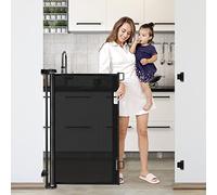 Cancello per cani e bambini, extra alto, 142,2 cm di larghezza, regolabile, retrattile, per scale, porte, corridoi