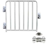 Cancello per recinto suini Cancello zincato per porcili con kit di ferramenta, Porta per recinto per bestiame robusta e sicura, per allevamenti intensivi domestici(W70xH110cm)