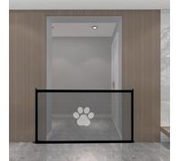 Cancello per scale per cani, cancello magico per cani, barriera portatile senza trapano, cancello pieghevole per animali domestici per un contenimento sicuro (grande)