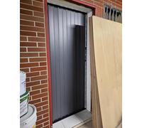 Cancello pieghevole per esterni, retrattile, chiudibile a chiave e pieghevole per porte sicure, capannoni o divisioni