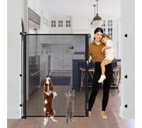 Cancello retrattile alto 150 cm per gatti, cancello per gatti alto per scale, cancello retrattile per animali domestici in rete larga 139,7 cm, cancello retrattile per esterni, cancelli alti per cani
