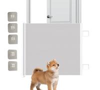 Cancello Retrattile Per Cani Da Porta D'Ingresso | Recinto Sicurezza Scale per Cani | Recinzione Protezione Sicura per Interni Esterni Casa Cuccioli Bambini Accesso