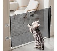 Cancello retrattile per gatti per prevenire l'uscita accidentale attraverso le porte, integrazione funzionale con le comuni architetture domestiche (85 x 140 cm)(75 * 140cm)