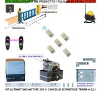 CANCELLO SCORREVOLE 6 Q KIT AUTOMATISMO 220 V 5 RADIOC 4 CREM-ACCIAIO SELE FOTO