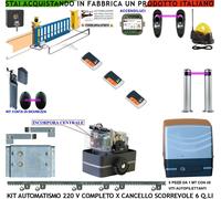 CANCELLO SCORREVOLE 6 Q KIT ELETTRICO 220 V 8 C 2 F 2 PALI SELE 3 R COSTA ACCEND