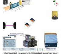CANCELLO SCORREVOLE 6 Q KIT MOTORE 220 V 2 RADIOC FOTO SELE FARO 7 CREM.ACCIAIO