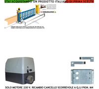 Cancello Scorrevole 6 Q.li Motore 230 V 250W Ricambio Compatibile Genius btf key