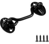 Cancello scorrevole Chiavistello Serratura for porta Interruttore for finestra in acciaio inossidabile Gancio for cabina Occhiello Supporto for chiusura silenziosa(Black,400mm)