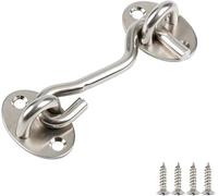 Cancello scorrevole Chiavistello Serratura for porta Interruttore for finestra in acciaio inossidabile Gancio for cabina Occhiello Supporto for chiusura silenziosa(Silver,400mm)