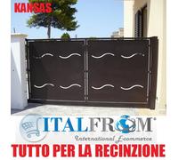 CANCELLO SCORREVOLE RECINZIONE RINGHIERA FERRO BATTUTO ZINCATO E VERNICIATO