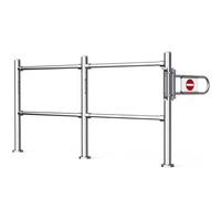 Cancello Sicurezza Battente Metallo Porta Automatica Senso Unico Per Ingresso Uscita,cancello Pedonale Con Chiusura Automatica Molla Per Negozi Banchi Supermercati Cassa(Silver,200X100CMX6.3CM/B)