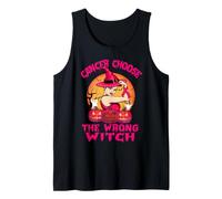 Cancer Chose The Wrong Witch Halloween Breast Cancer Ribbon Canotta