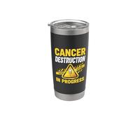 Cancer Destruction in Progress Chemo Fighter Bicchiere termico in acciaio inox doppia parete