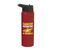 Cancer Destruction in Progress Chemo Fighter Stainless Steel Insulated Water Bottle