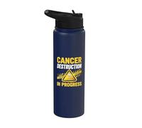 Cancer Destruction in Progress Chemo Fighter Stainless Steel Insulated Water Bottle