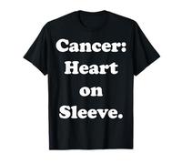 Cancer: Heart On Sleeve Astrology Sign Maglietta