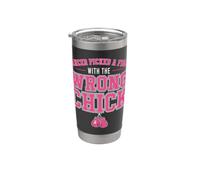 Cancer Picked A Fight with The Wrong Chick Breast Cancer Bicchiere termico in acciaio inox doppia parete