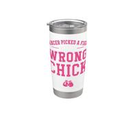 Cancer Picked A Fight with The Wrong Chick Breast Cancer Bicchiere termico in acciaio inox doppia parete