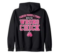 Cancer Picked A Fight with The Wrong Chick Breast Cancer Felpa con Cappuccio