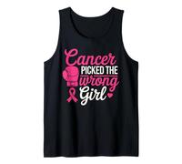 Cancer Picked The Wrong Girl Pink Boxing Glove Canotta