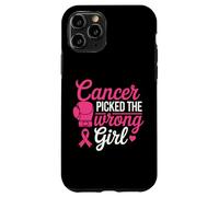 Cancer Picked the Wrong Girl Pink Boxing Glove Custodia per iPhone 11 Pro