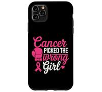 Cancer Picked the Wrong Girl Pink Boxing Glove Custodia per iPhone 11 Pro Max