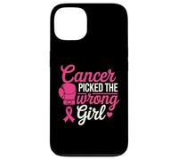Cancer Picked the Wrong Girl Pink Boxing Glove Custodia per iPhone 13