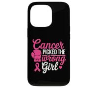 Cancer Picked the Wrong Girl Pink Boxing Glove Custodia per iPhone 13 Pro