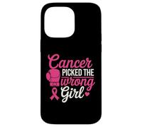 Cancer Picked the Wrong Girl Pink Boxing Glove Custodia per iPhone 14 Pro Max