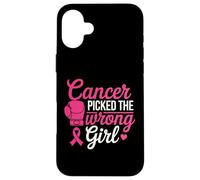 Cancer Picked the Wrong Girl Pink Boxing Glove Custodia per iPhone 16 Plus