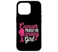 Cancer Picked the Wrong Girl Pink Boxing Glove Custodia per iPhone 16 Pro