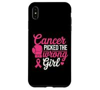 Cancer Picked the Wrong Girl Pink Boxing Glove Custodia per iPhone XS Max