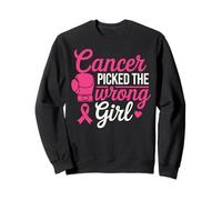 Cancer Picked The Wrong Girl Pink Boxing Glove Felpa