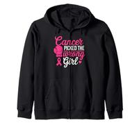 Cancer Picked The Wrong Girl Pink Boxing Glove Felpa con Cappuccio