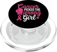 Cancer Picked the Wrong Girl Pink Boxing Glove PopSockets PopGrip per MagSafe