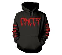 CANCER - SHADOW GRIPPED BLACK Hooded Sweatshirt Large