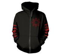 CANCER - SHADOW GRIPPED BLACK Hooded Sweatshirt with Zip Medium