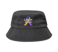 Cancer Sucks Bladder Cancer Awareness Cappello A Secchiello Pieghevole Cappelli da Pescatore per Uomini Donne, Shopping Escursionismo Viaggio Casual Cappello Pescatore