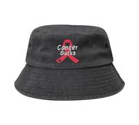 Cancer Sucks Heart Cancer Awareness Cappello A Secchiello Casual Cappelli da Sole per Uomini Donne, Viaggio Shopping Vacanze Pieghevole Cappello da Pesca